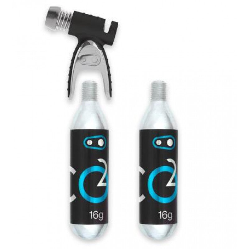 Crank Brothers CO2 Inflator + 2 16g Threaded Cartr