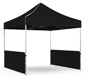 Pop Up 3m x 6m -  Black 600D PU